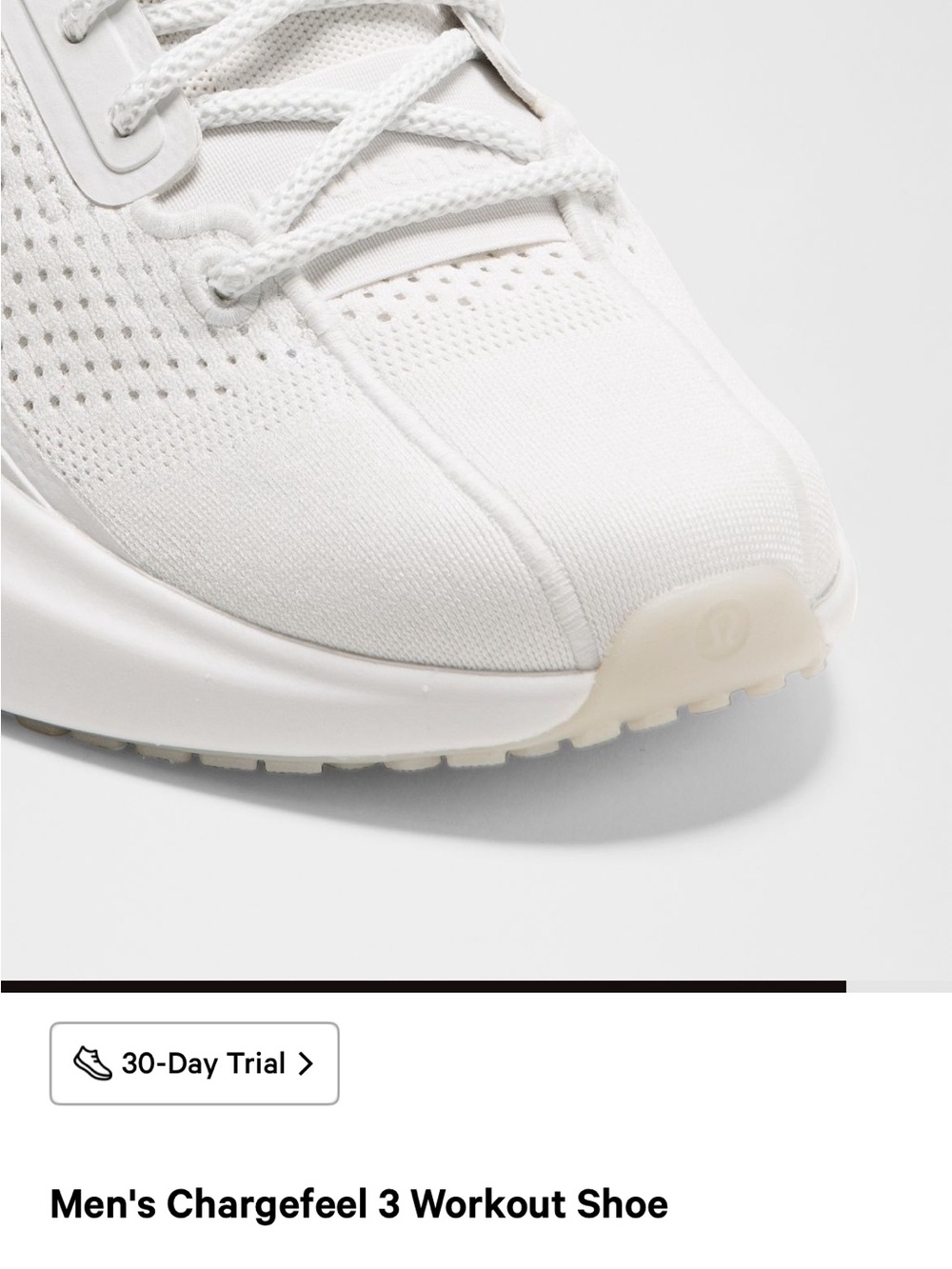 Men's Chargefeel 3 Workout Shoe - Off-White NWT without Box - Picture 8 of 8